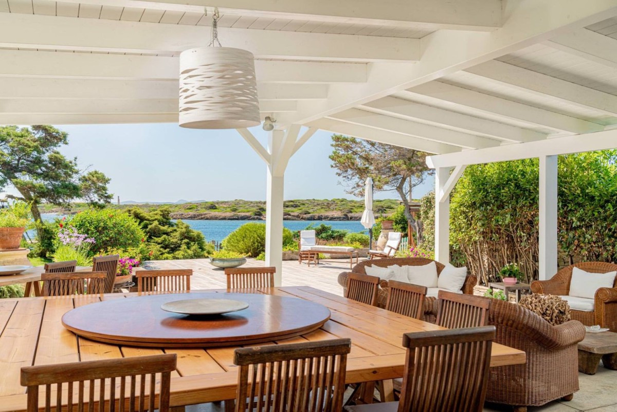 The covered terrace offers phenomenal views while you eat