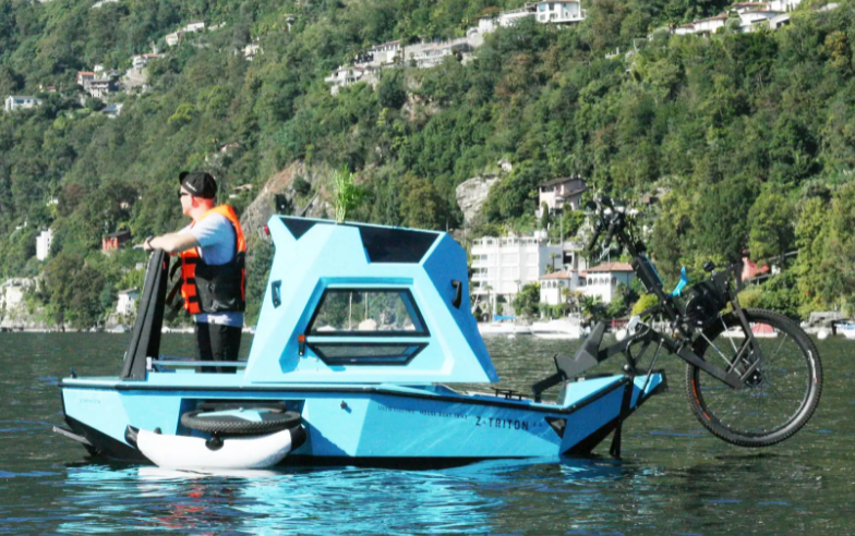 Z-Triton: la rivoluzionaria bicicletta elettrica che è anche una roulotte e una barca