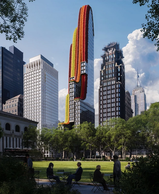 Il rivoluzionario progetto del grattacielo passivo coperto di fiori nel cuore di New York