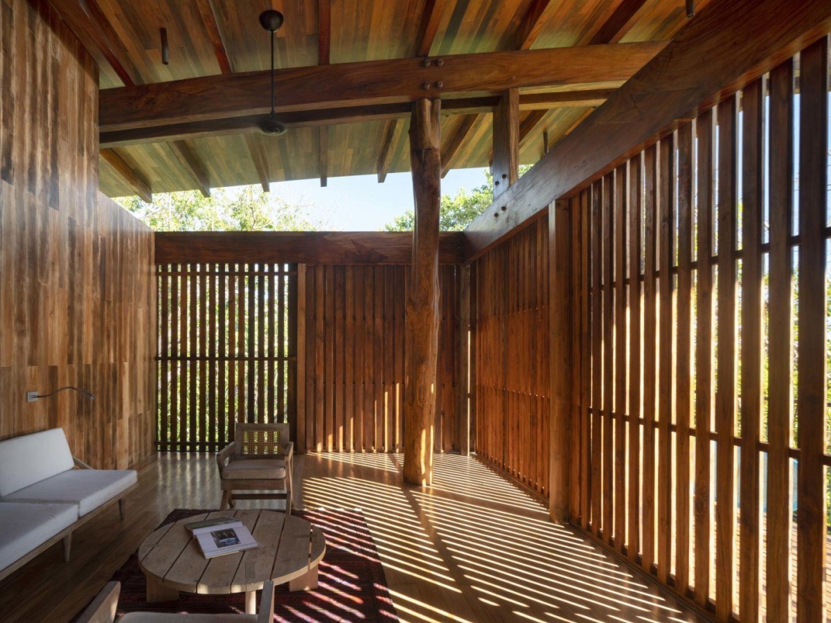 La terrazza chiusa della Costa Rica Treehouse