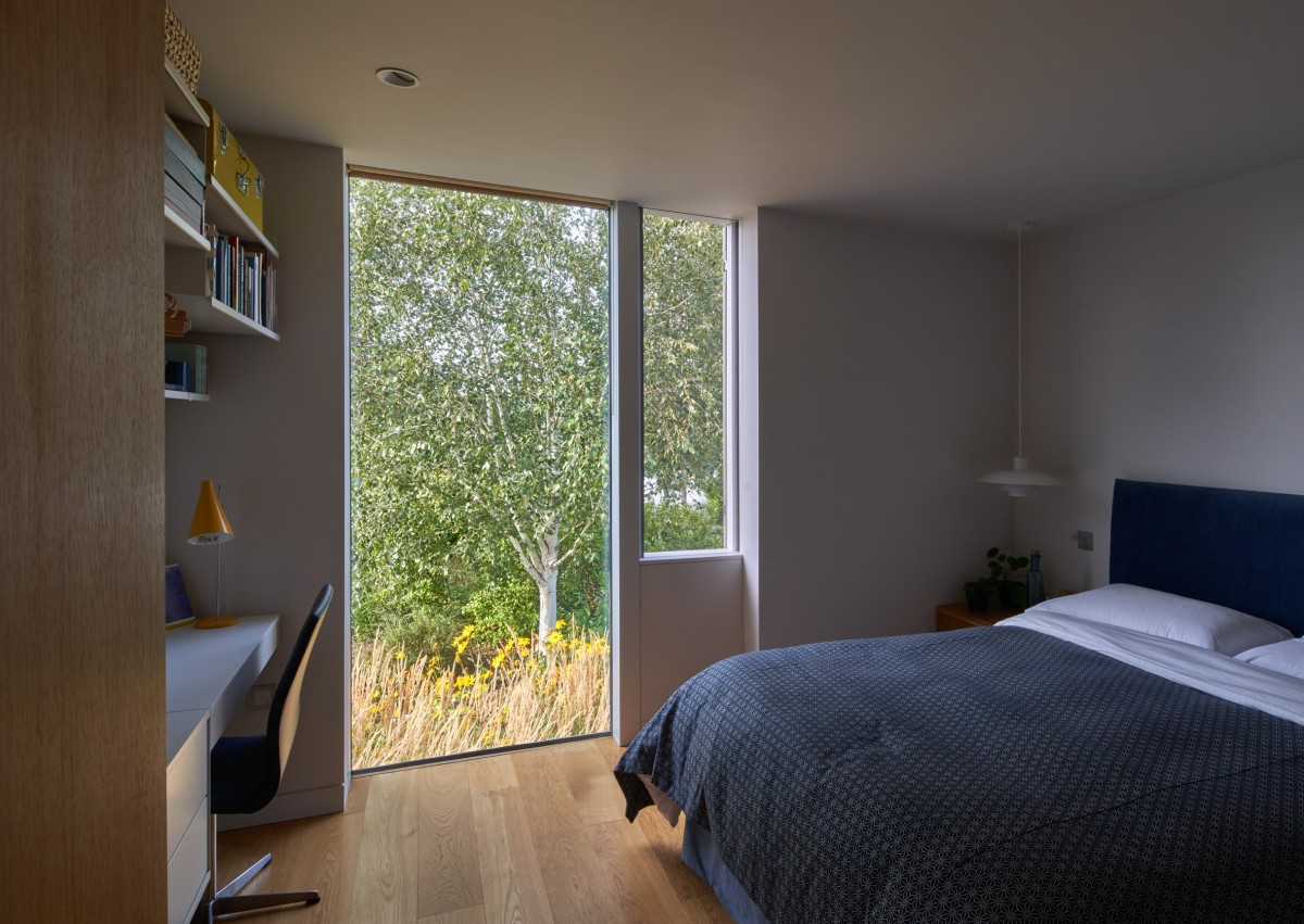 La camera da letto con vista sul giardino