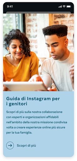 Meta:Anche in Italia supervisione educatori e famiglie su Instagram