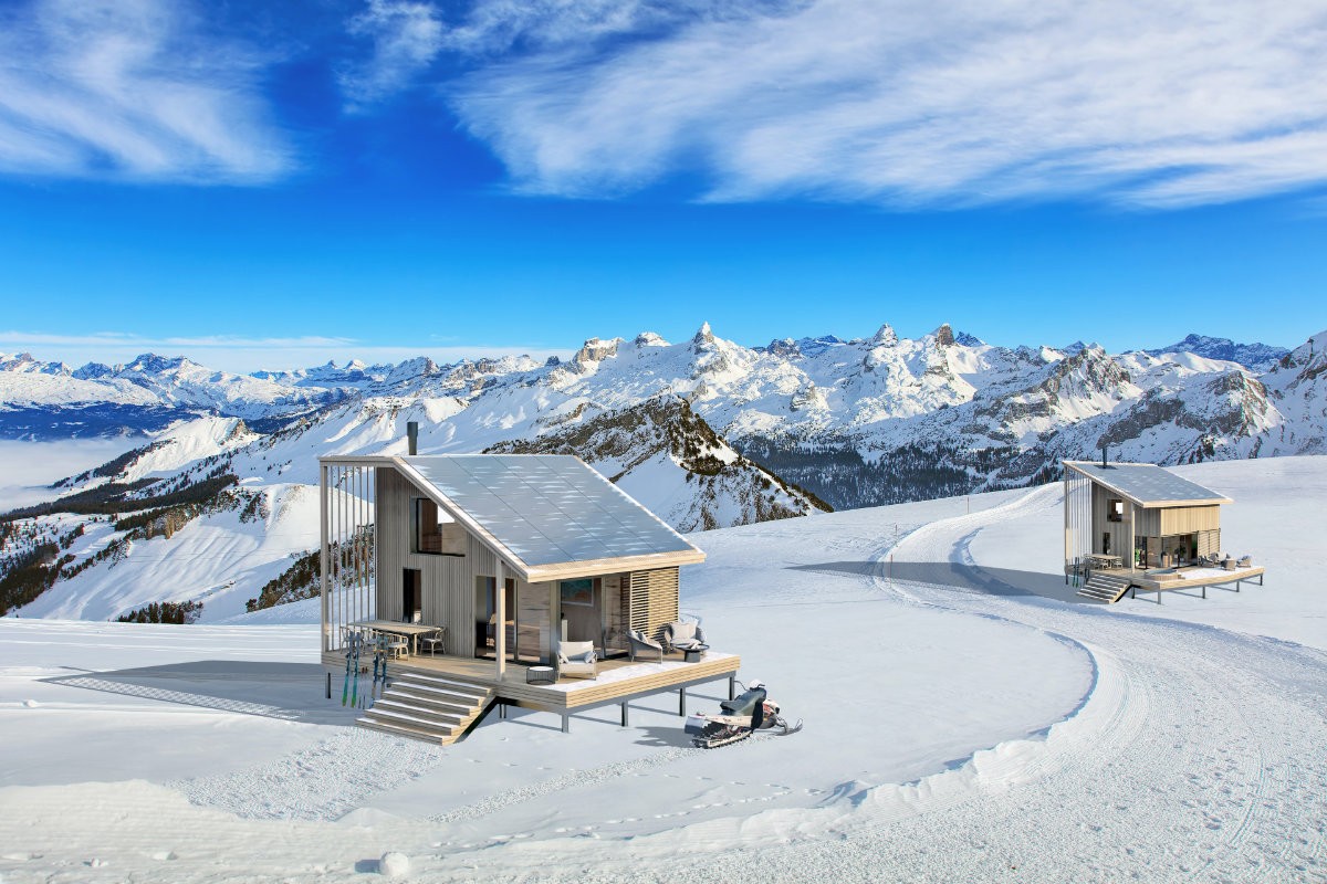 La case posizionate in montagna