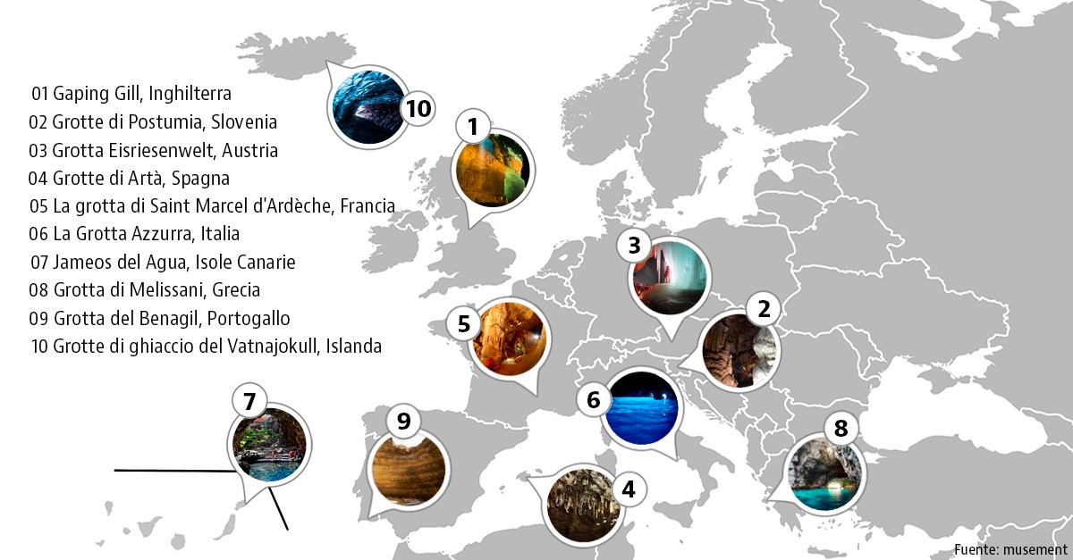 Le grotte più belle d'Europa