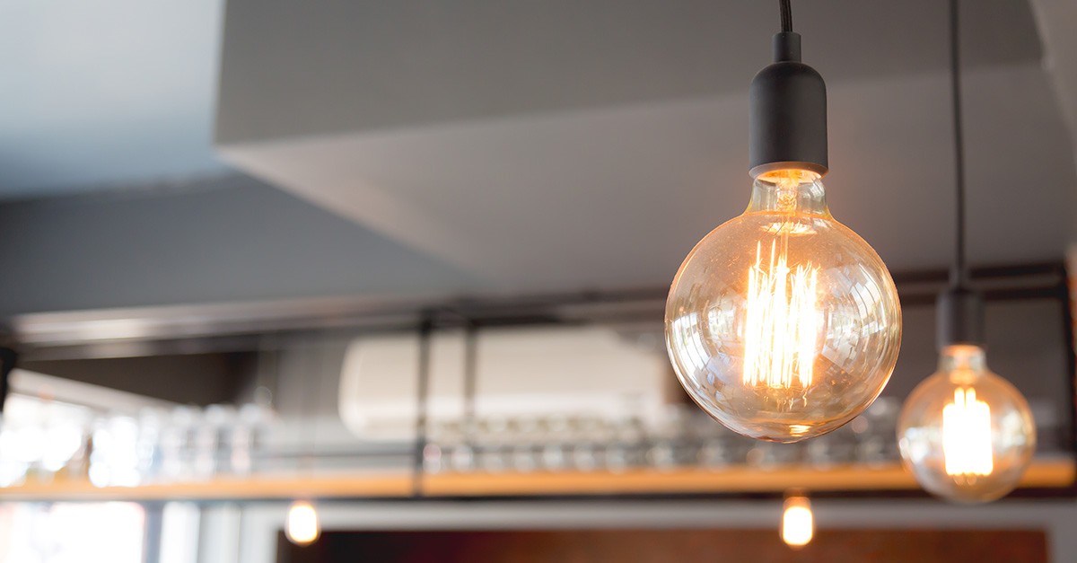 lampadina di un ristorante