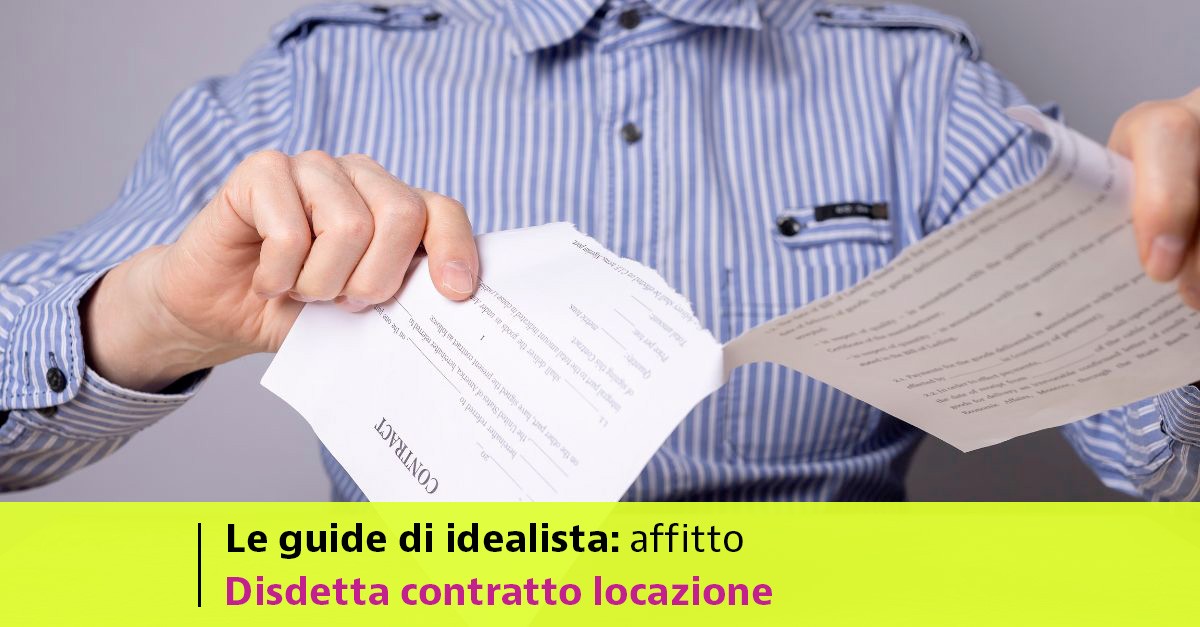 Lettera disdetta contratto di affitto