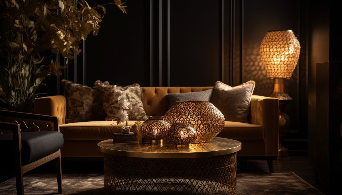 decorar a casa com tons de dourado