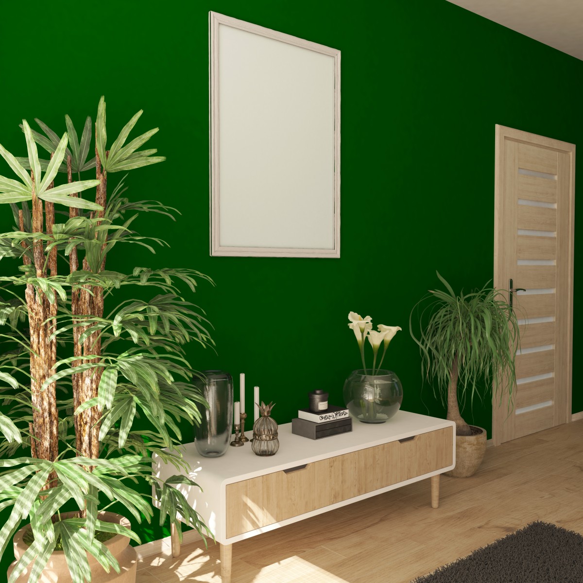 decorar a casa com tons verdes