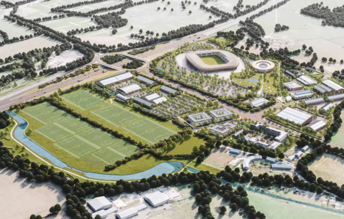 Recreación de cómo quedará la zona con la construcción del estadio Eco Park