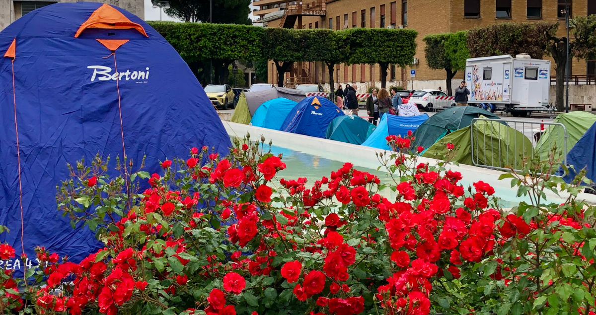 La protesta degli studenti a Roma