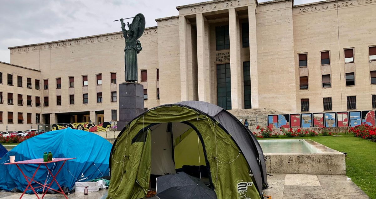 Studenti, protesta alla Sapienza