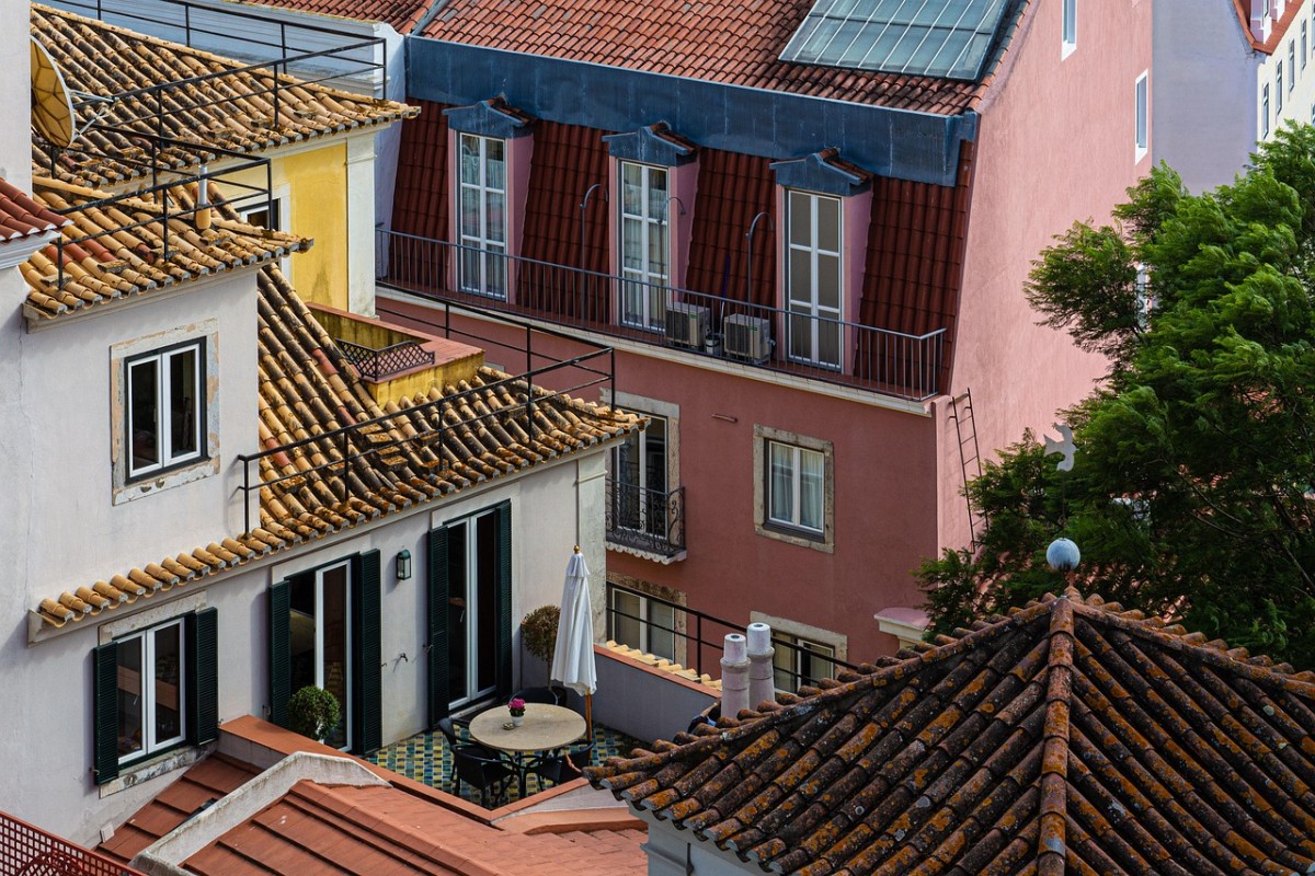 Pequeno terraço em Lisboa