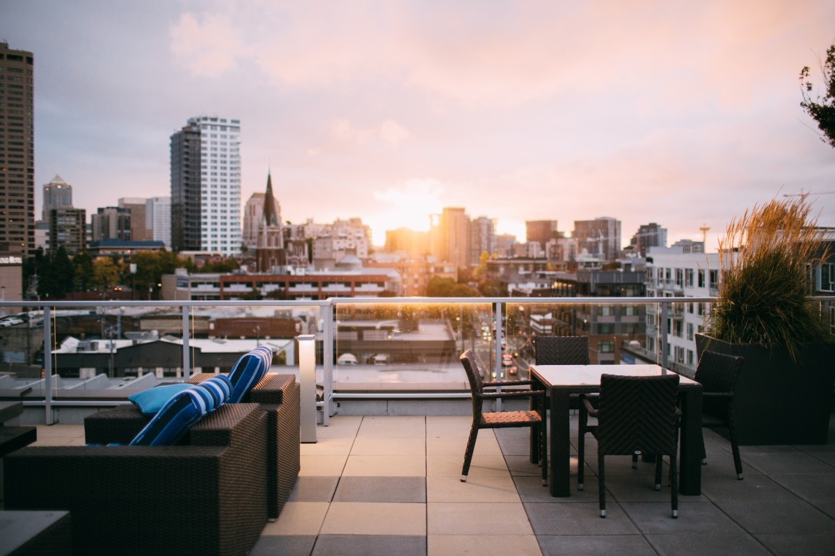 móveis de terraço exterior