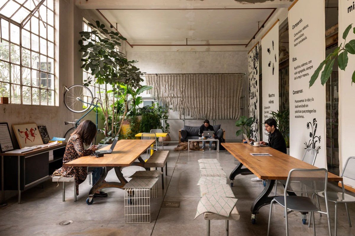 En el interior de los espacios se encuentran las oficinas conceptuadas como coworkings, donde se comparten muchos espacios de trabajo.