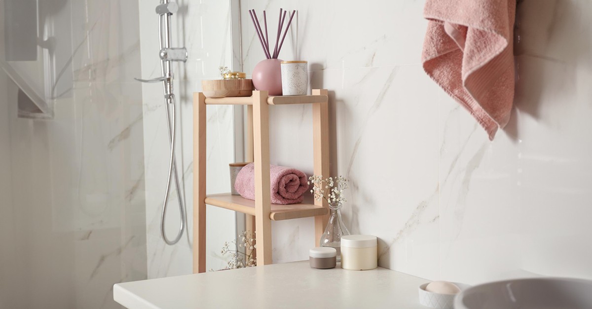 bagno rosa moderno