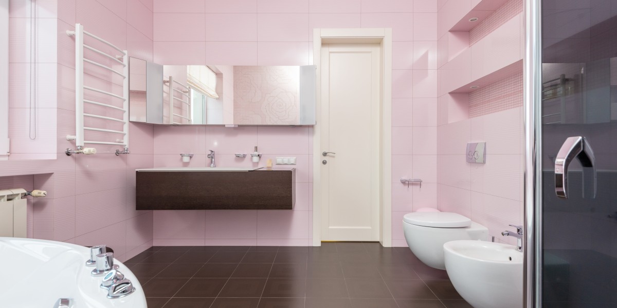 bagno rosa moderno