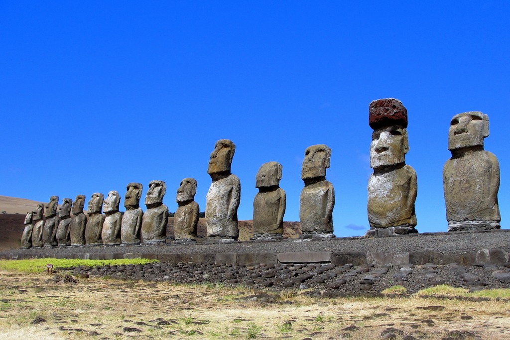 Moais de Rapa Nui, Isla de Pascua, Chile