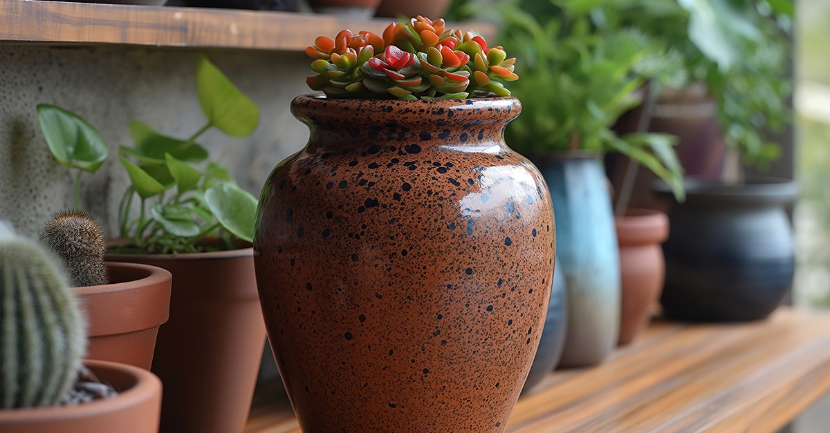 decorare giardino con anfore