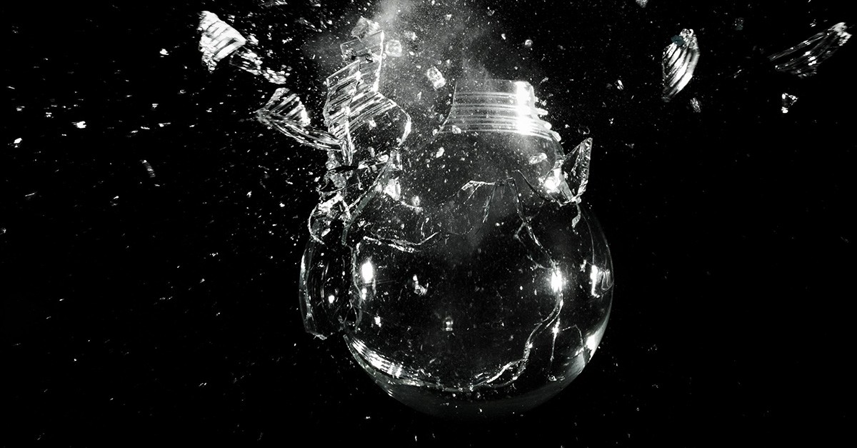 Lampadina, distacco della luce