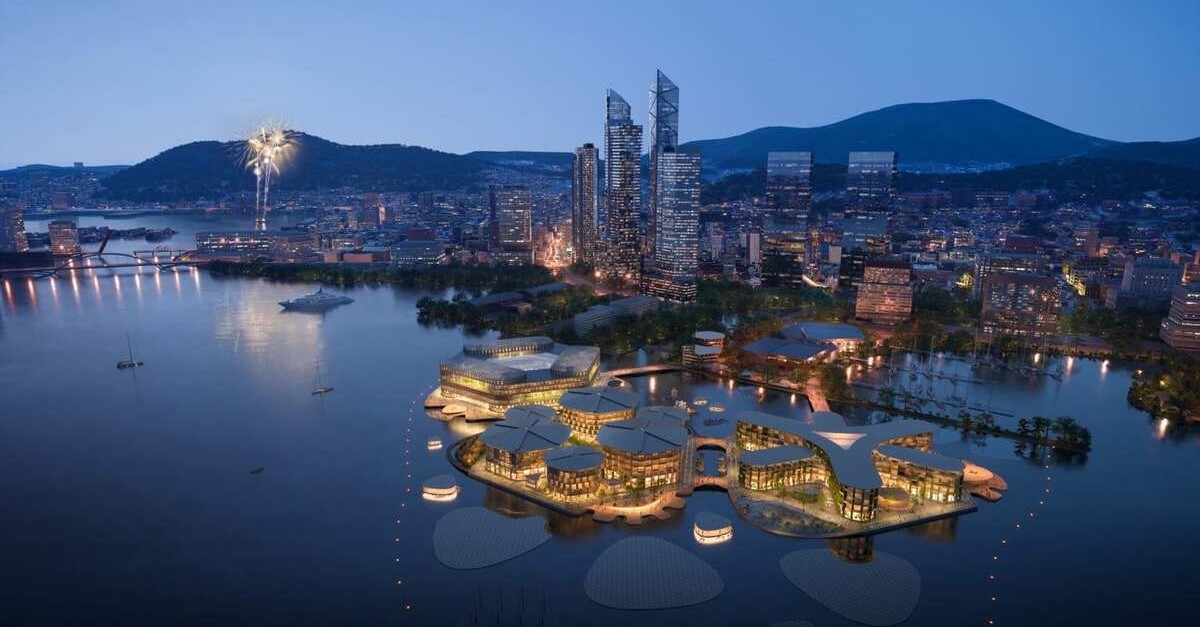 Oceanix Busan di sera