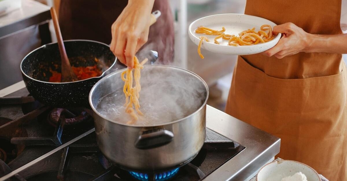 pasta nell'acqua di cottura