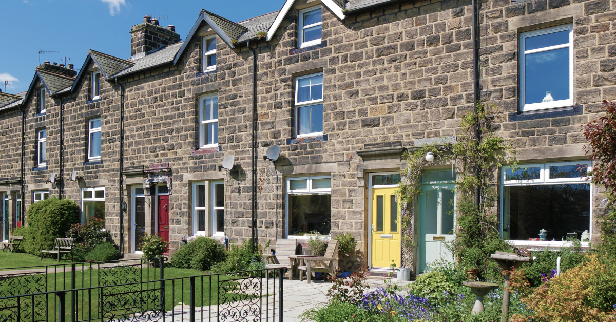 Privacy nel giardino di una villetta a schiera