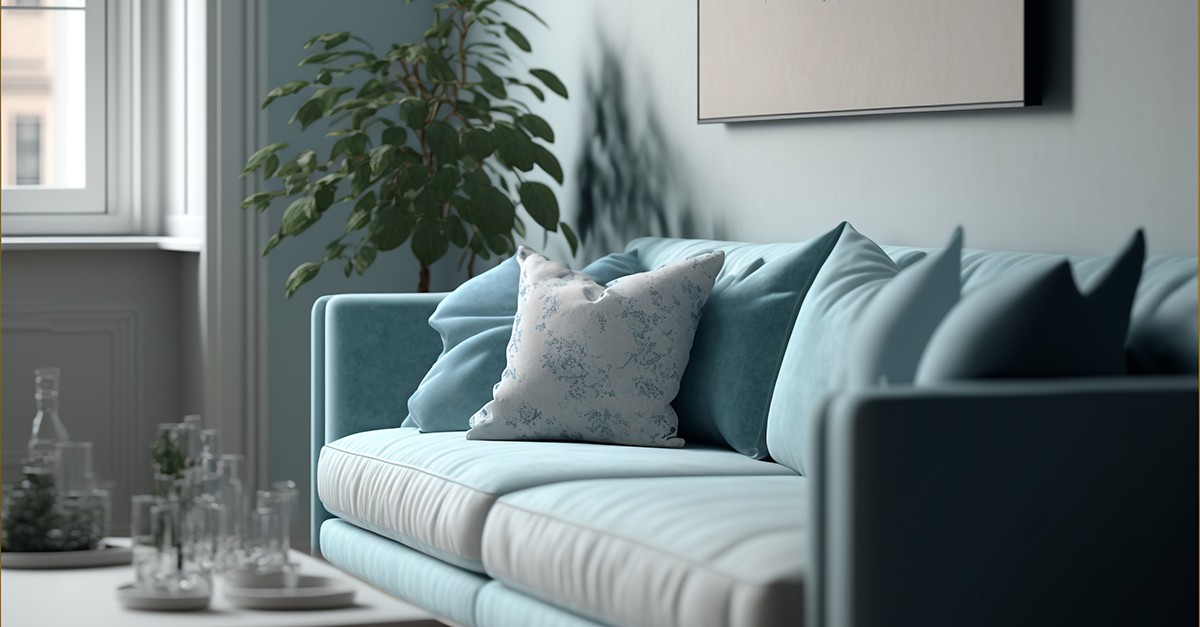 arredamento blu polvere