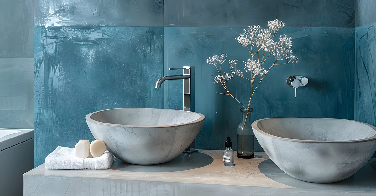 arredamento blu polvere