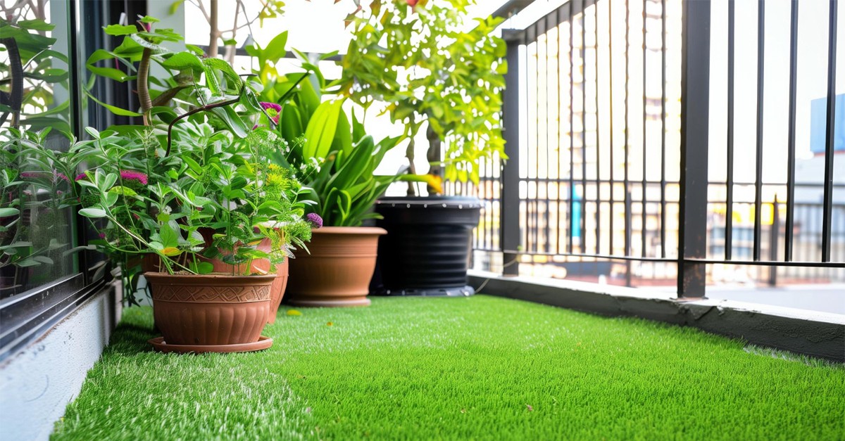erba sintetica terrazzo balcone