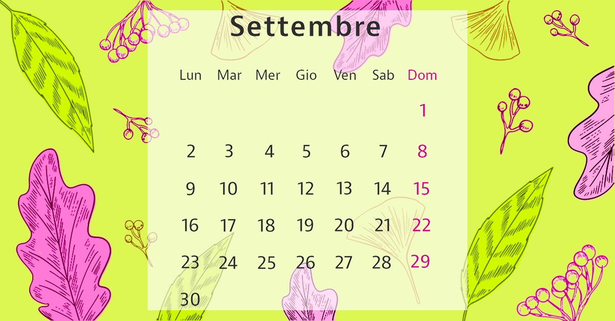 Calendario di settembre 2024