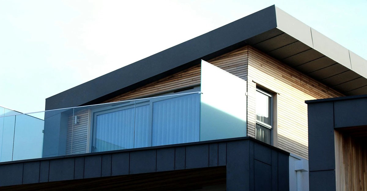 Tetto dell'edificio bifamiliare