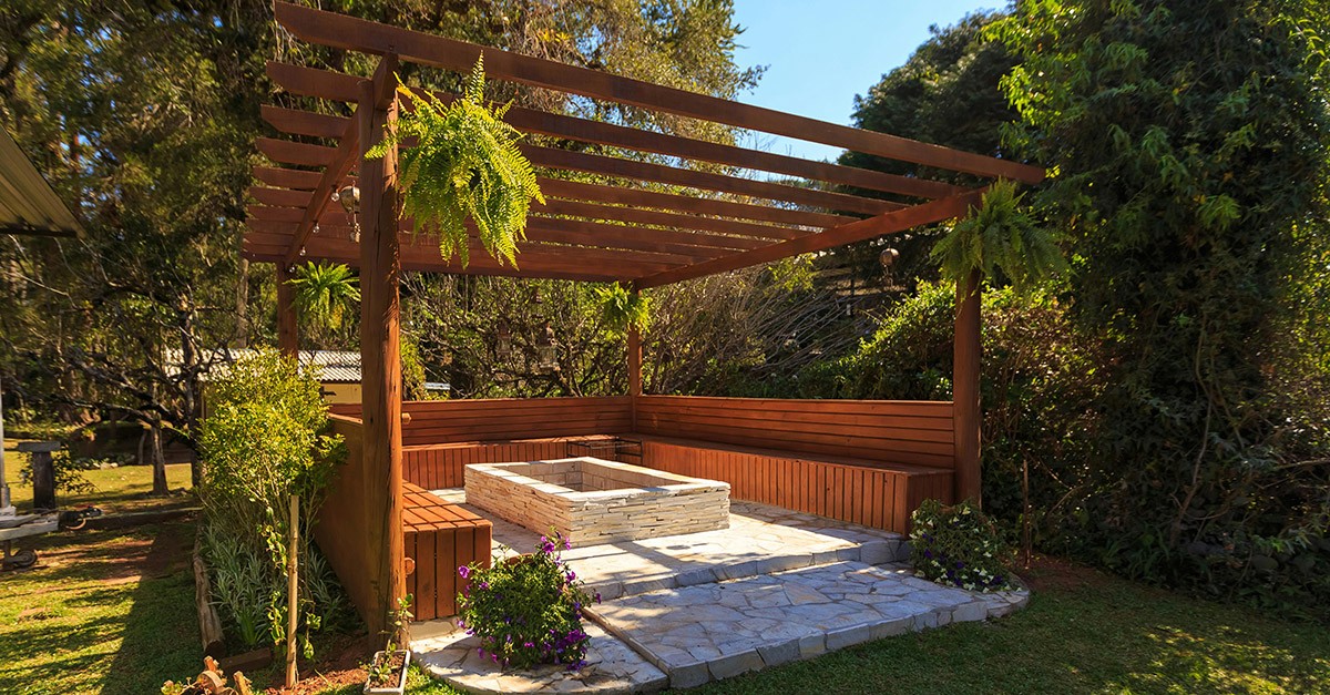 Pergolato in giardino