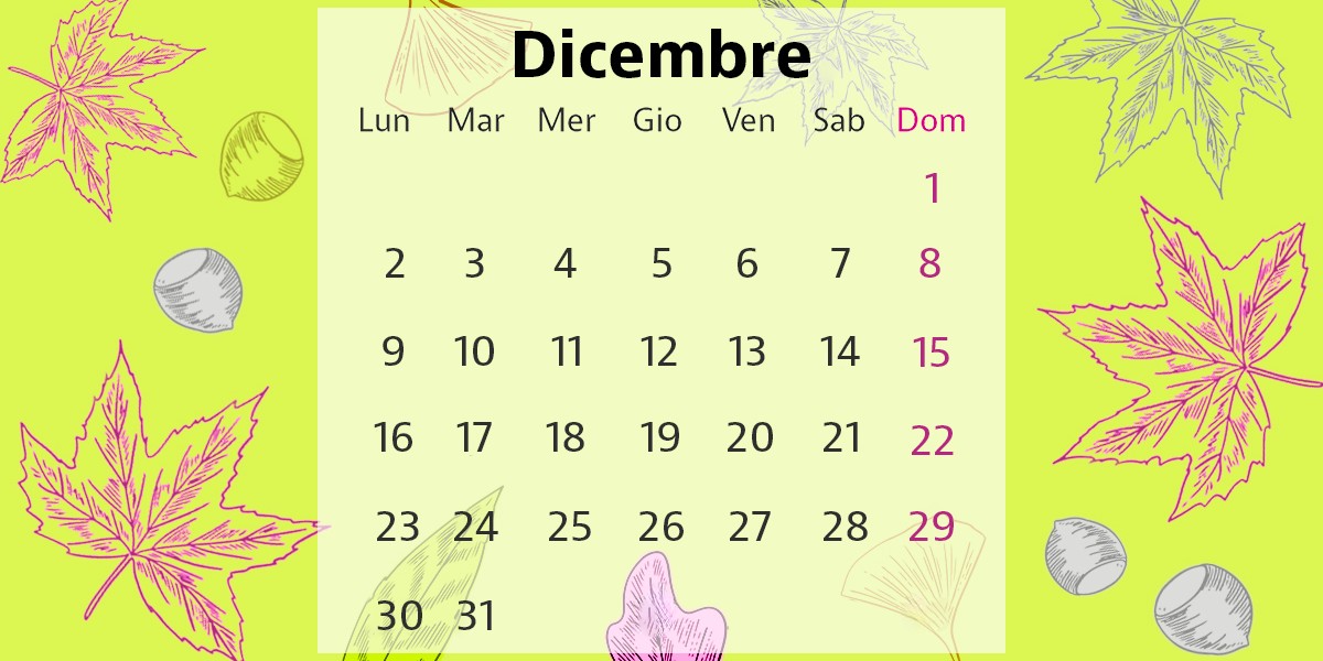 Calendario dicembre 2024