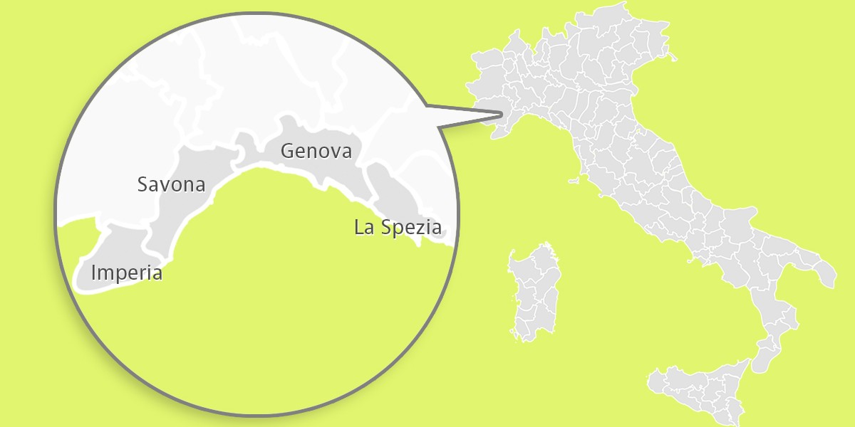 province della Liguria cartina