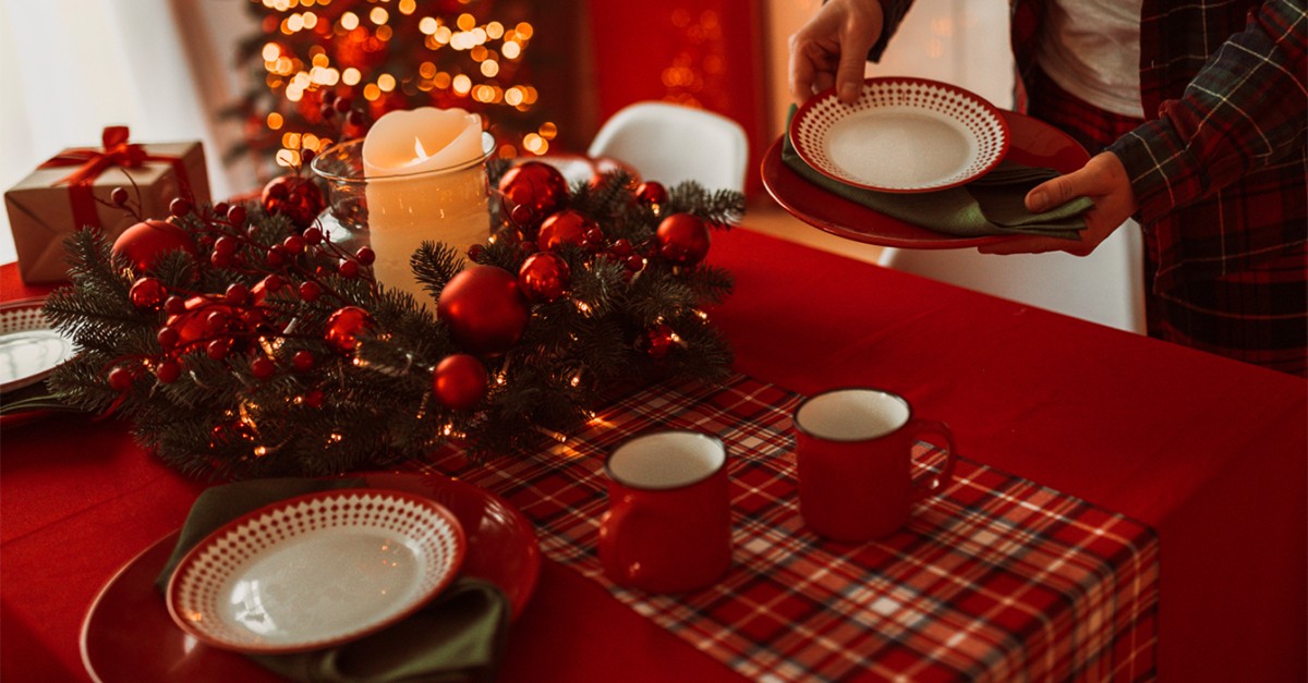decorare tavola natale