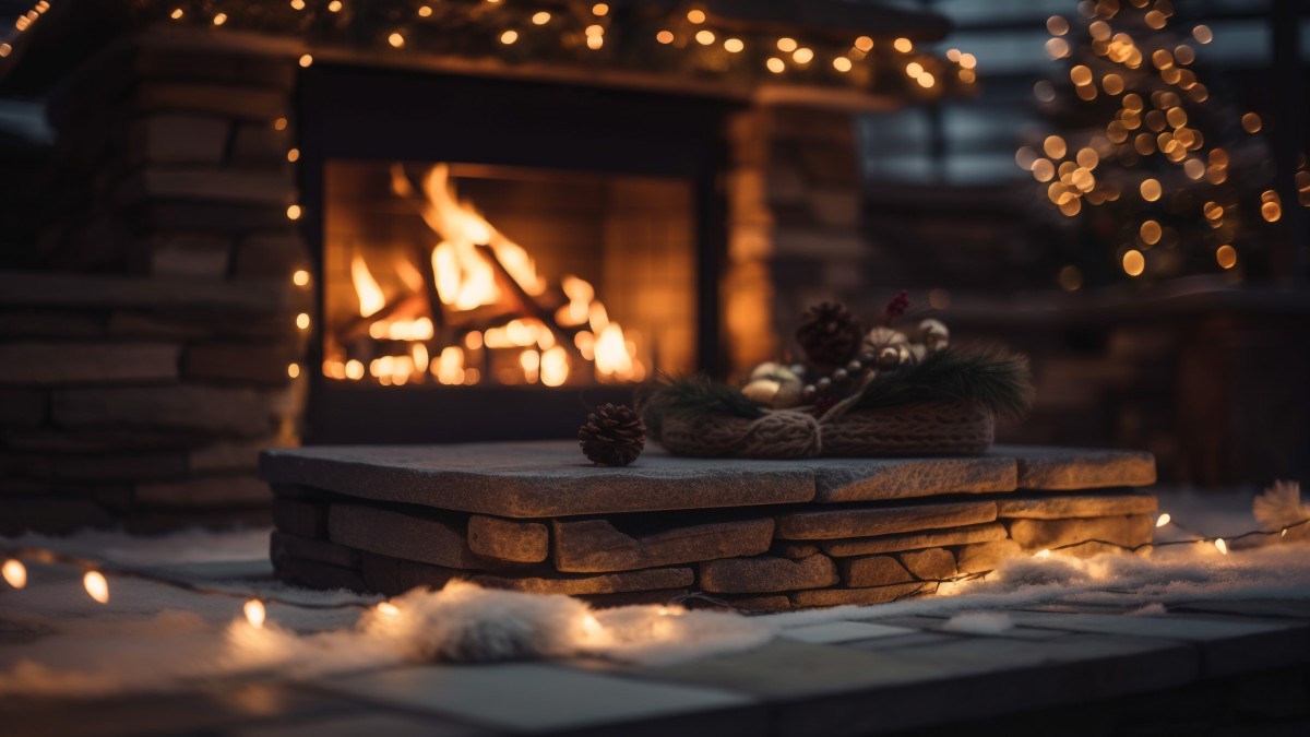 decorare camino natale