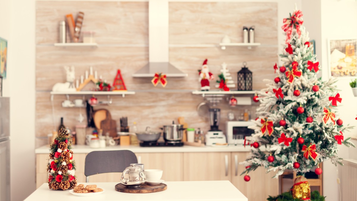 decorare cucina natale