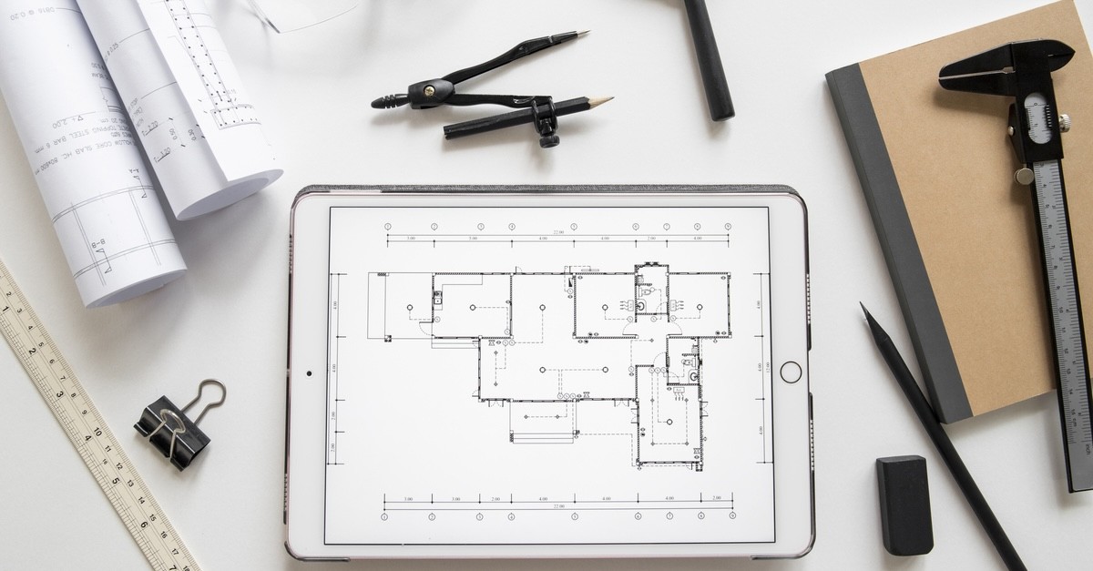 tablet con planimetria