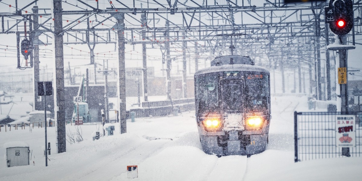 treno con neve