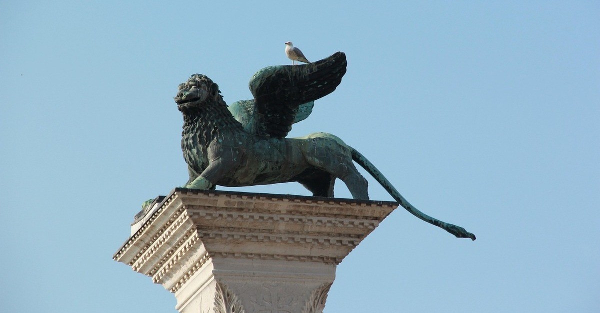 Il leone a piazza San Marco, simbolo della Serenissima