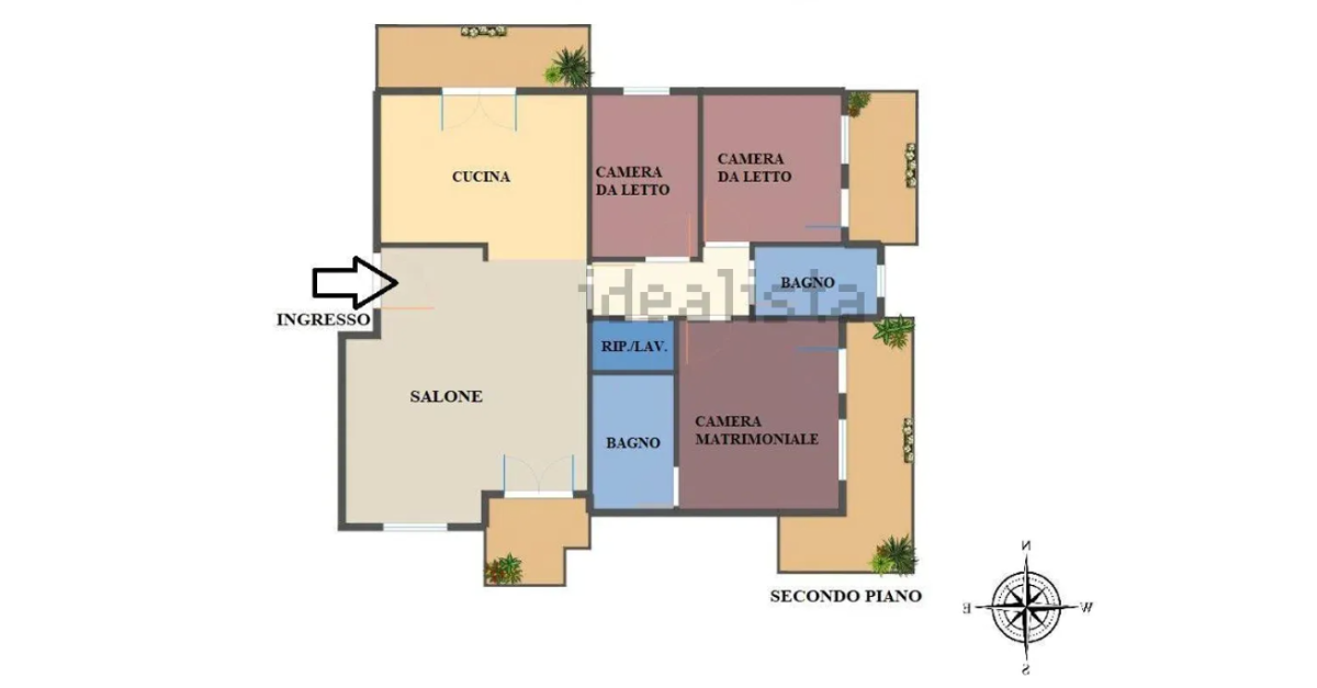 quadrilocali grandi con ascensore fino a 120.000 euro