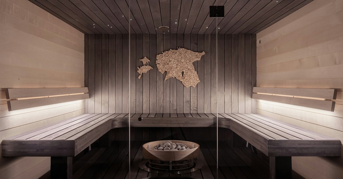 una sauna molto spaziosa una sauna molto spaziosa