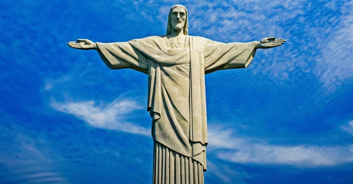 La statua del Cristo redentore La statua del Cristo redentore