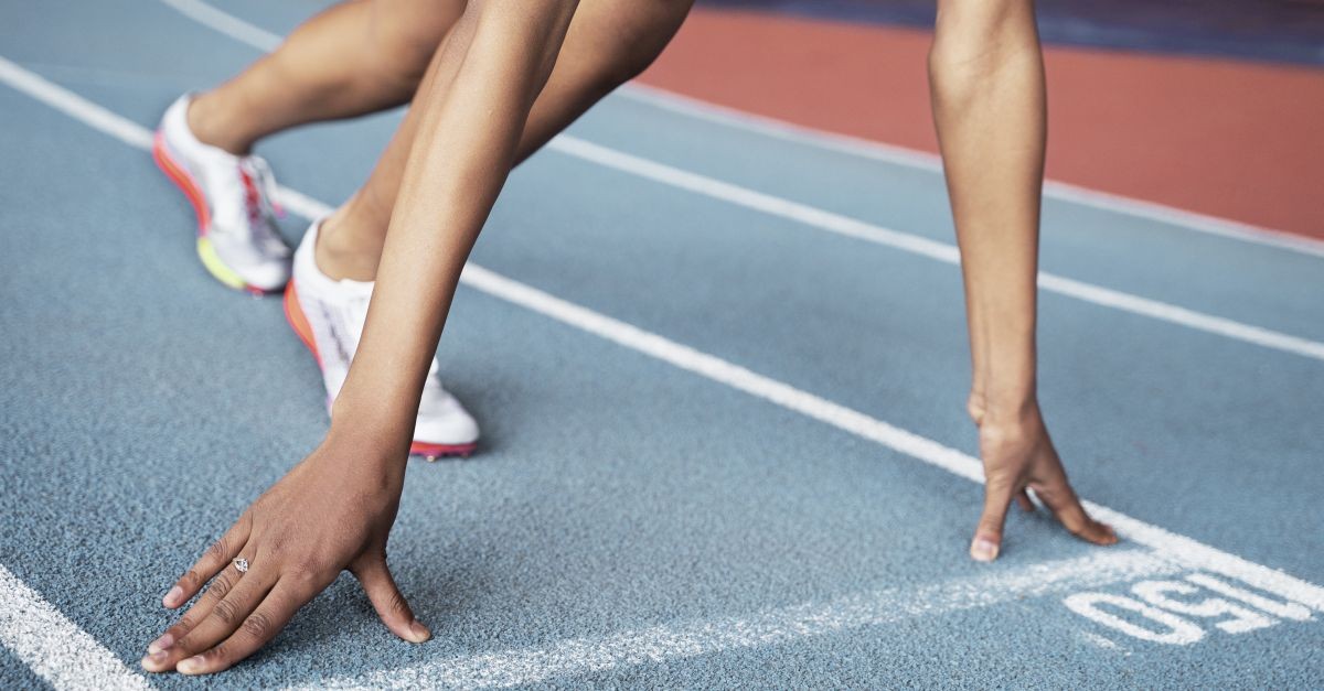 atleta ai nastri di partenza atleta ai nastri di partenza