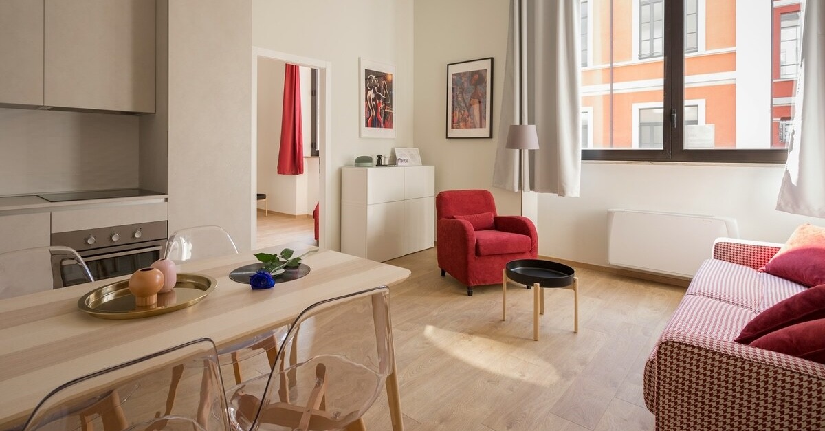 cucina abitabile con salotto