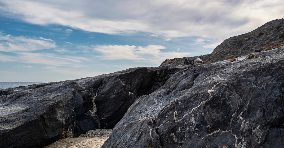 Il terreno roccioso dell'isola Hans