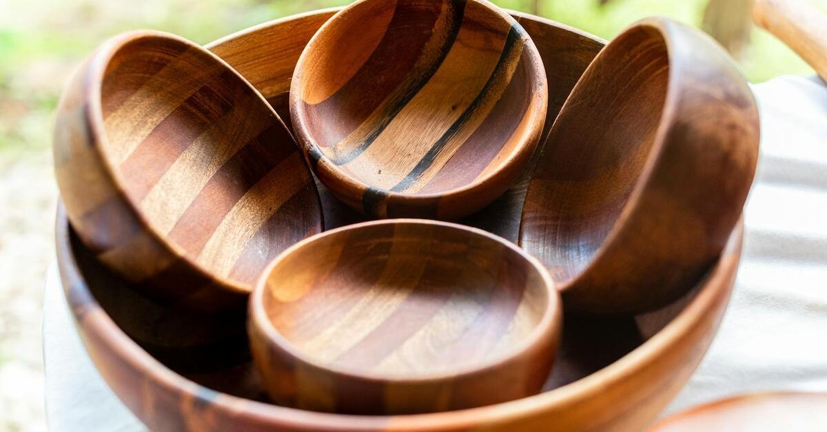 ciotole in legno di rovere