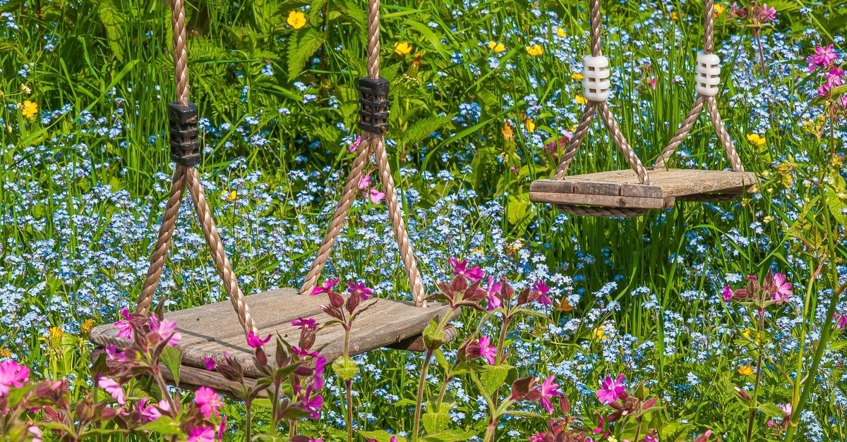 altalena giardino shabby chic