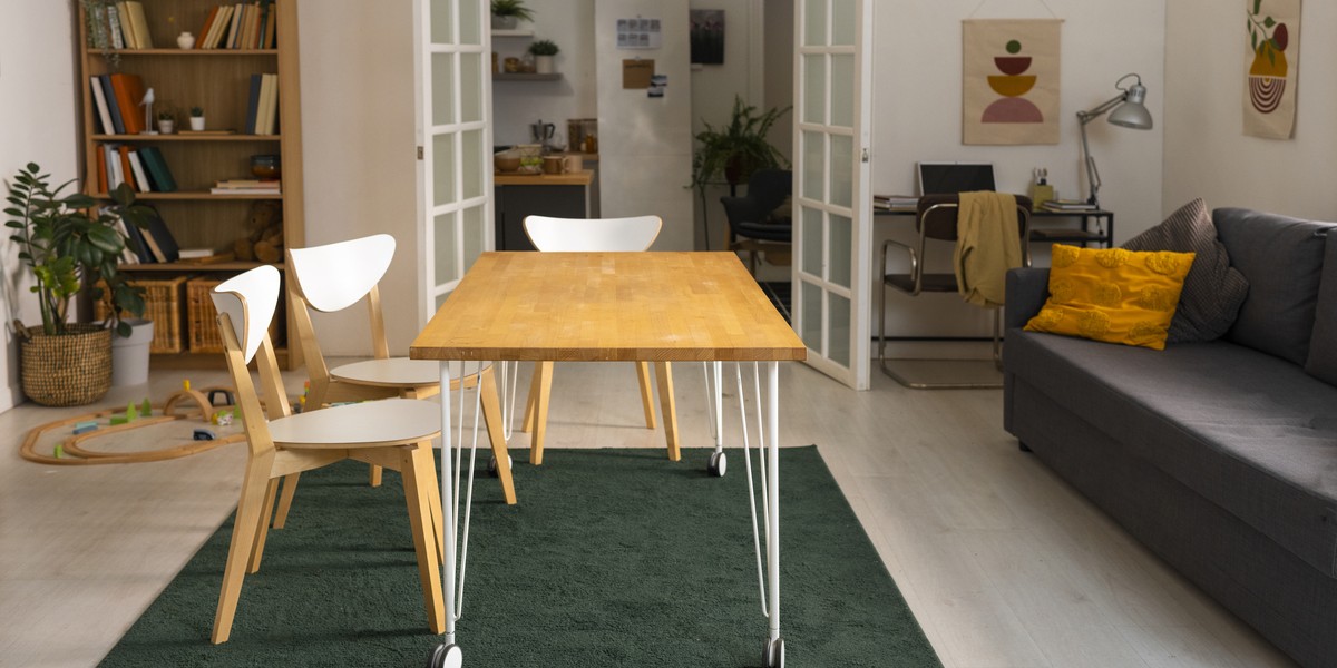 Design degli interni con mobili 