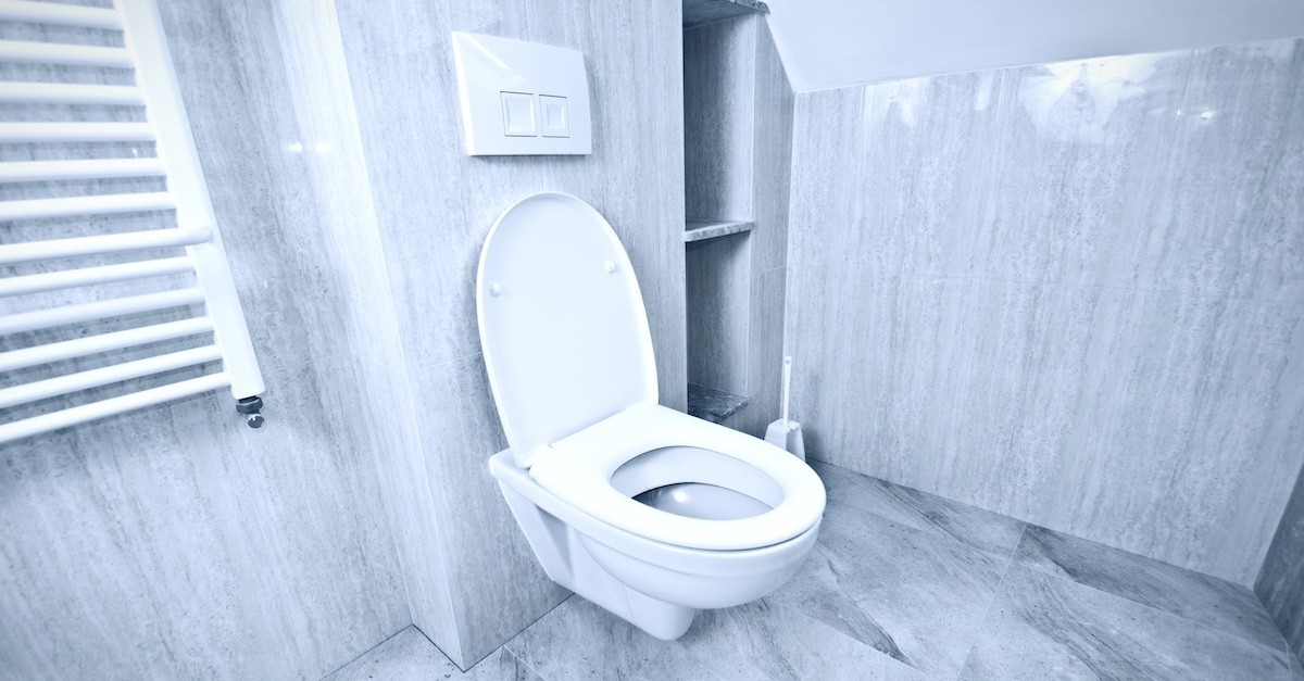 wc bianco a parete